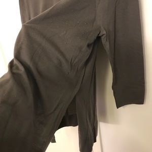 J.Crew Merino Split Tunic Sweater D. Gray Grey XL